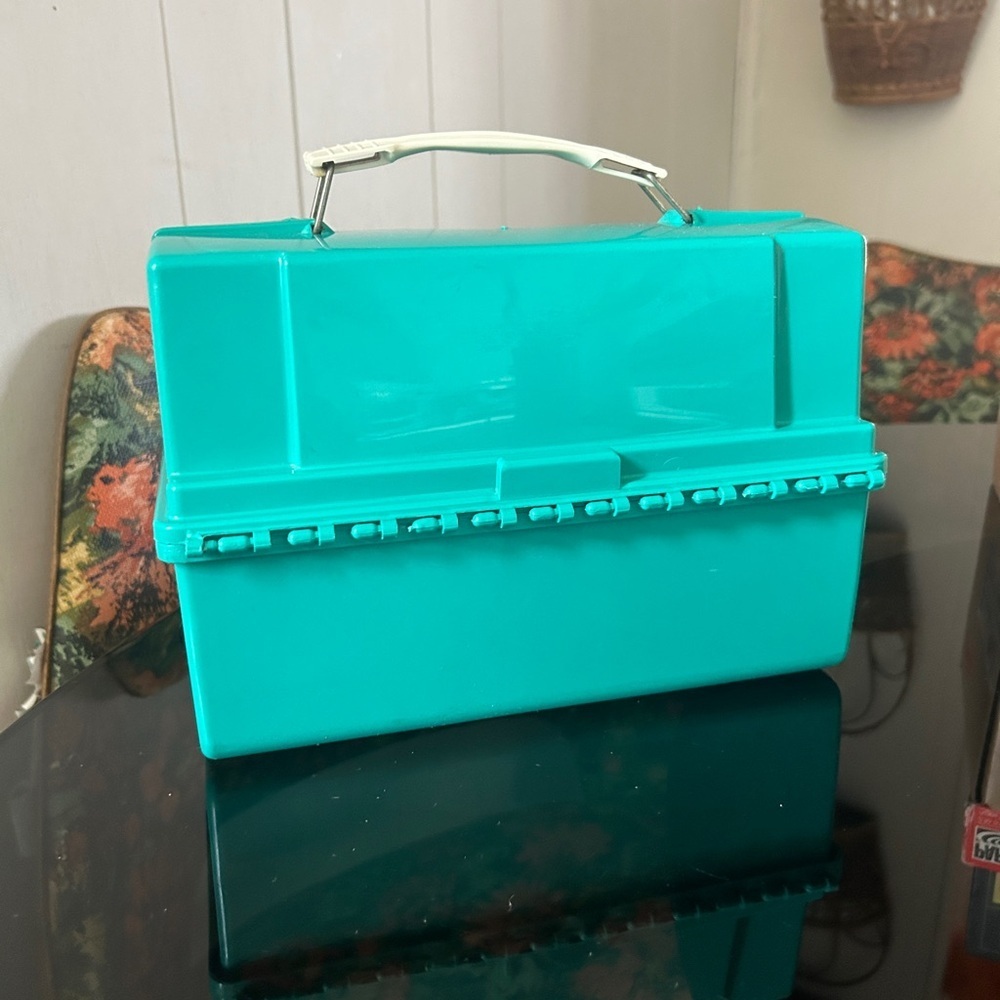 Retro Thermos Teal Lunchbox - Picture 3 of 6
